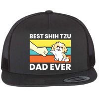 Best Shih Tzu Dad Ever Funny Shih Tzu Flat Bill Trucker Hat
