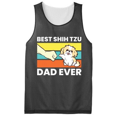 Best Shih Tzu Dad Ever Funny Shih Tzu Mesh Reversible Basketball Jersey Tank