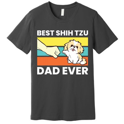 Best Shih Tzu Dad Ever Funny Shih Tzu Premium T-Shirt