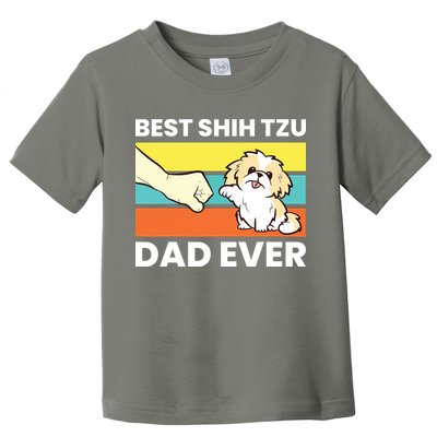 Best Shih Tzu Dad Ever Funny Shih Tzu Toddler T-Shirt