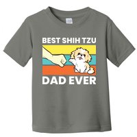 Best Shih Tzu Dad Ever Funny Shih Tzu Toddler T-Shirt