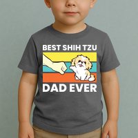 Best Shih Tzu Dad Ever Funny Shih Tzu Toddler T-Shirt