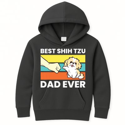 Best Shih Tzu Dad Ever Funny Shih Tzu Kids Hoodie
