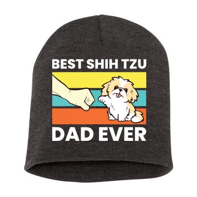 Best Shih Tzu Dad Ever Funny Shih Tzu Short Acrylic Beanie