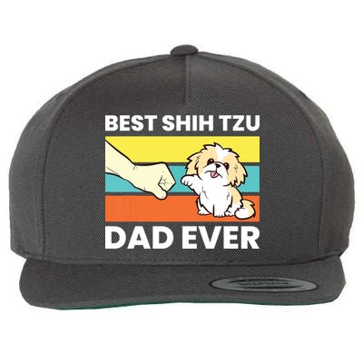 Best Shih Tzu Dad Ever Funny Shih Tzu Wool Snapback Cap