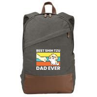 Best Shih Tzu Dad Ever Funny Shih Tzu Cotton Canvas Backpack