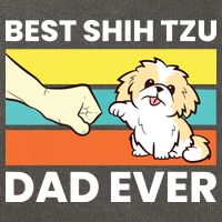 Best Shih Tzu Dad Ever Funny Shih Tzu Cotton Canvas Backpack
