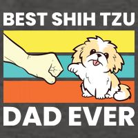 Best Shih Tzu Dad Ever Funny Shih Tzu Vector Backpack