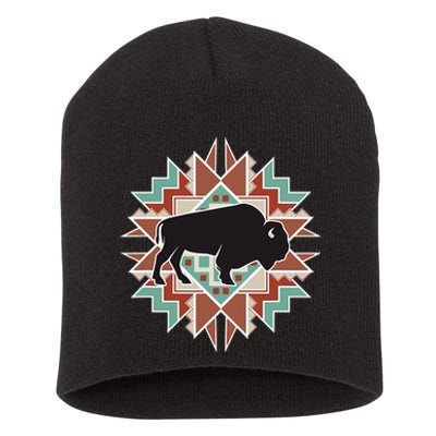 Buffalo Southwest Tribal Short Acrylic Beanie