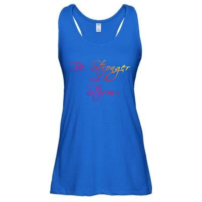 Be Stronger Than The Storm Inspirational Cool Gift Ladies Essential Flowy Tank