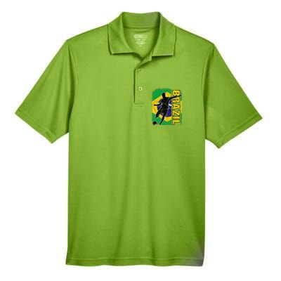 Brazilian Soccer Team Brazil Flag Jersey Football Fans Men's Origin Performance Piqué Polo