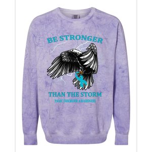 Be Stronger Than The Storm Panic Disorder Gift Colorblast Crewneck Sweatshirt