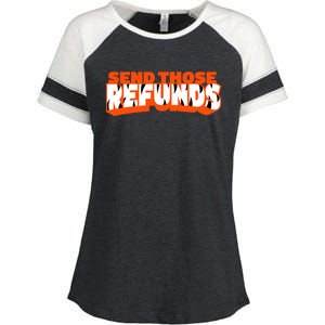 Better Send Those The Refunds Cincy Cincinnati Football Enza Ladies Jersey Colorblock Tee