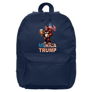 Bigfoot Sasquatch Trump Biden 2024 Pre Election 16 in Basic Backpack