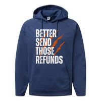 Better Send Those The Refunds Cincy Cincinnati Football Performance Fleece Hoodie