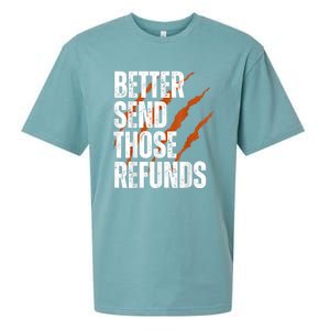 Better Send Those The Refunds Cincy Cincinnati Football Sueded Cloud Jersey T-Shirt