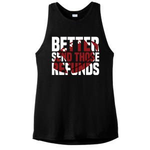 Better Send Those The Refunds Cincy Cincinnati Football Ladies PosiCharge Tri-Blend Wicking Tank