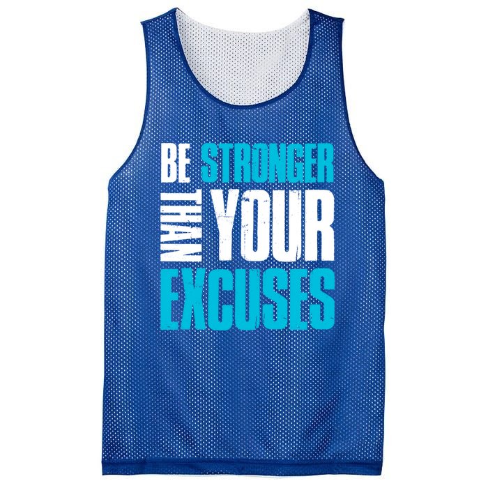 Be Stronger Than Your Excuses Unique Motivational Cute Gift Mesh Reversible Basketball Jersey Tank