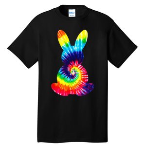 Bunny Silhouette Tie Dye, Funny Boy Girl Kid Tall T-Shirt