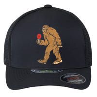 Bigfoot Sasquatch Table Tennis Ping Pong Player King Flexfit Unipanel Trucker Cap