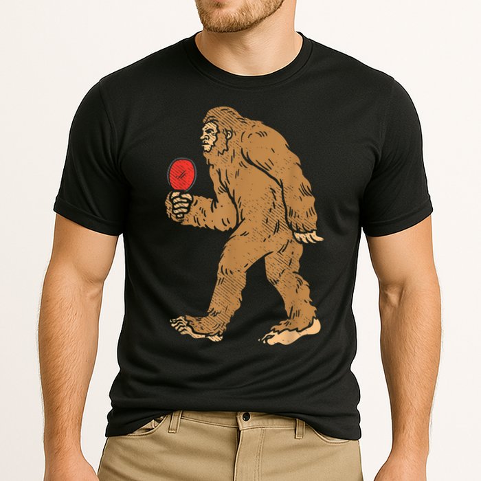 Bigfoot Sasquatch Table Tennis Ping Pong Player King Performance Shirt