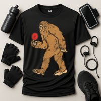 Bigfoot Sasquatch Table Tennis Ping Pong Player King Performance Shirt