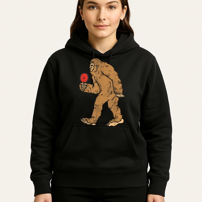 Bigfoot Sasquatch Table Tennis Ping Pong Player King Hoodie