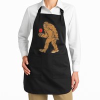 Bigfoot Sasquatch Table Tennis Ping Pong Player King Apron
