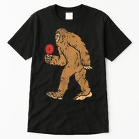 Bigfoot Sasquatch Table Tennis Ping Pong Player King Tall T-Shirt