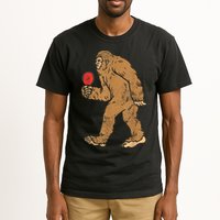 Bigfoot Sasquatch Table Tennis Ping Pong Player King Tall T-Shirt