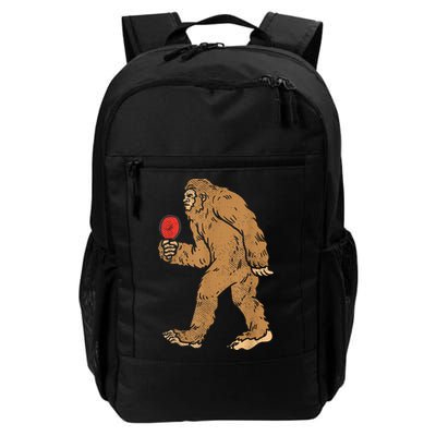 Bigfoot Sasquatch Table Tennis Ping Pong Player King Backpack