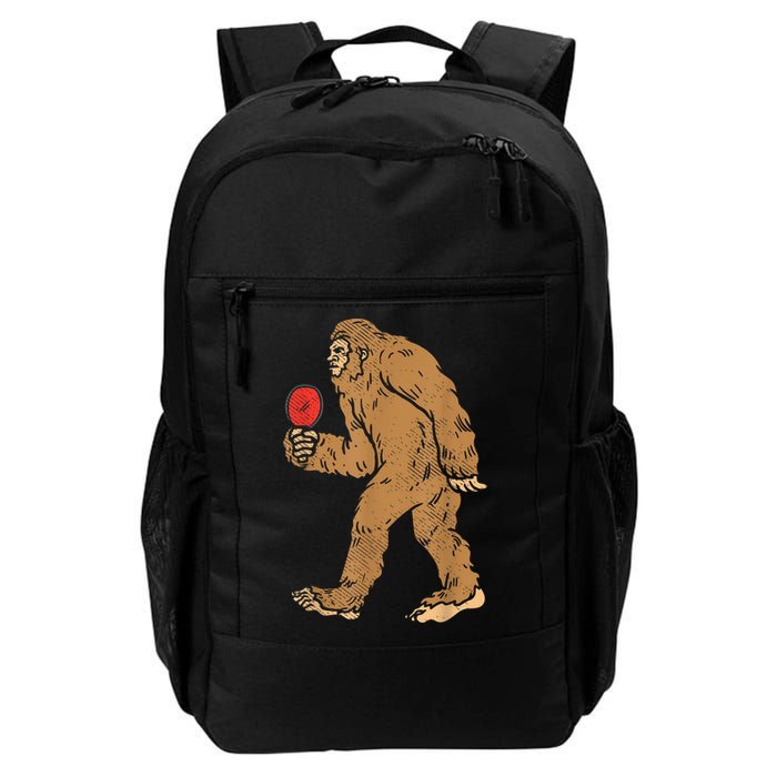 Bigfoot Sasquatch Table Tennis Ping Pong Player King Backpack