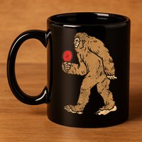 Bigfoot Sasquatch Table Tennis Ping Pong Player King 11oz C Handle Ceramic Mug