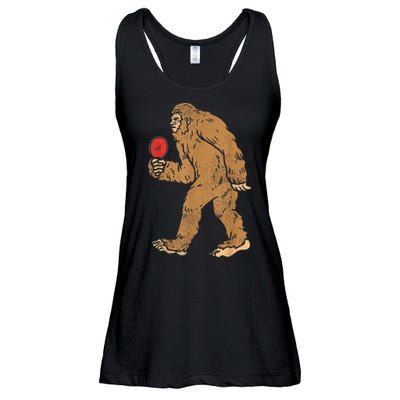 Bigfoot Sasquatch Table Tennis Ping Pong Player King Ladies Essential Flowy Tank