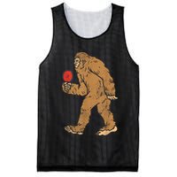 Bigfoot Sasquatch Table Tennis Ping Pong Player King Mesh Reversible Basketball Jersey Tank