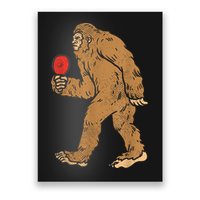 Bigfoot Sasquatch Table Tennis Ping Pong Player King Poster
