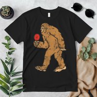 Bigfoot Sasquatch Table Tennis Ping Pong Player King Premium T-Shirt