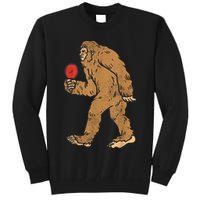 Bigfoot Sasquatch Table Tennis Ping Pong Player King Tall Sweatshirt