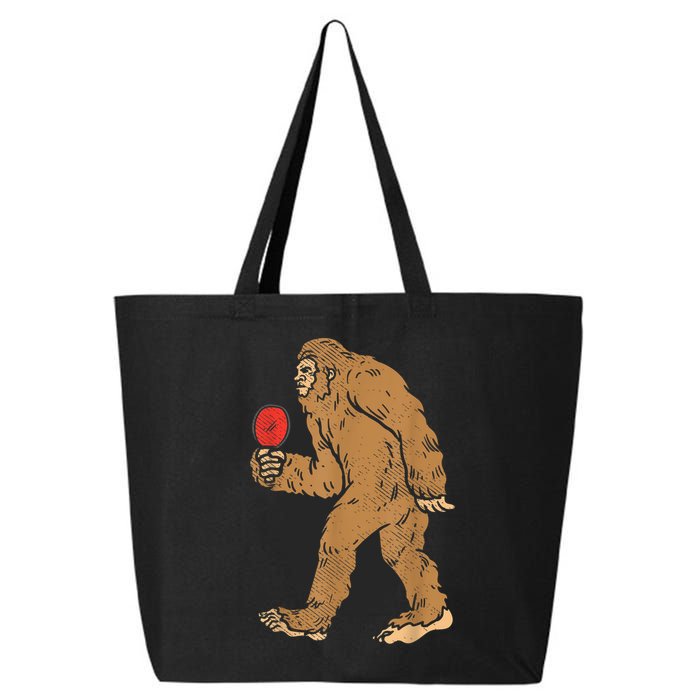 Bigfoot Sasquatch Table Tennis Ping Pong Player King 25L Jumbo Tote