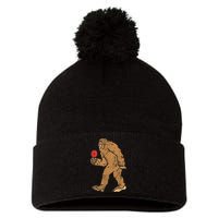 Bigfoot Sasquatch Table Tennis Ping Pong Player King Pom Pom 12in Knit Beanie