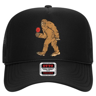 Bigfoot Sasquatch Table Tennis Ping Pong Player King Hat