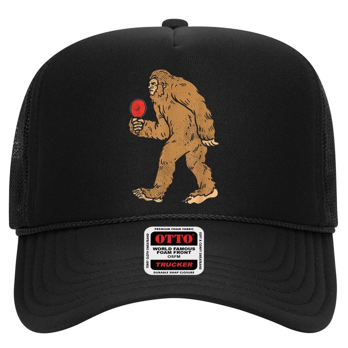 Bigfoot Sasquatch Table Tennis Ping Pong Player King Hat