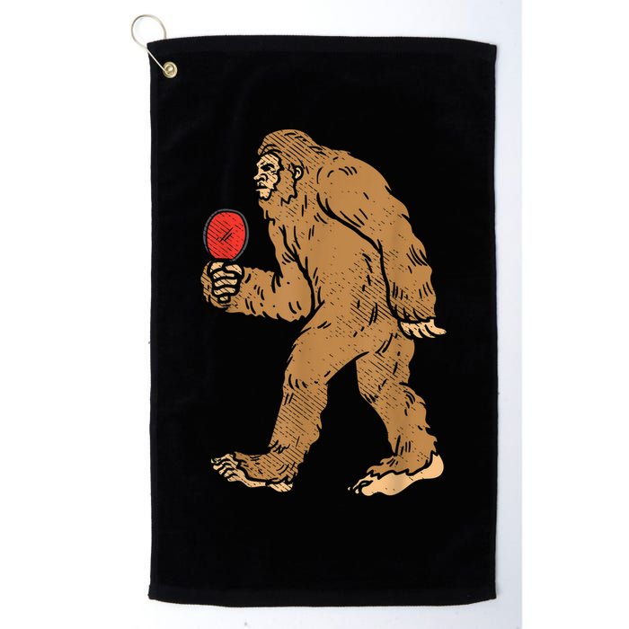 Bigfoot Sasquatch Table Tennis Ping Pong Player King Golf Towel