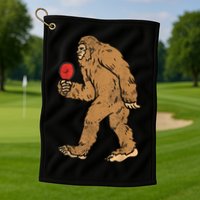 Bigfoot Sasquatch Table Tennis Ping Pong Player King Golf Towel