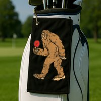 Bigfoot Sasquatch Table Tennis Ping Pong Player King Golf Towel
