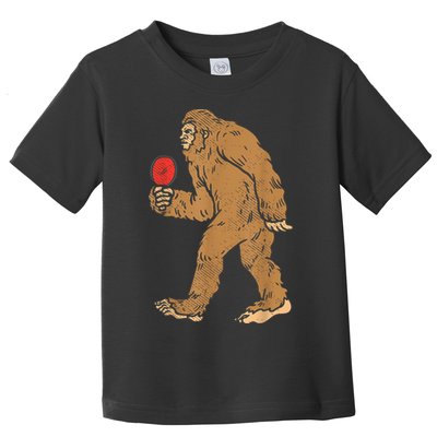 Bigfoot Sasquatch Table Tennis Ping Pong Player King Toddler T-Shirt