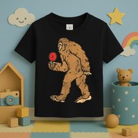 Bigfoot Sasquatch Table Tennis Ping Pong Player King Toddler T-Shirt