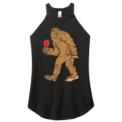 Bigfoot Sasquatch Table Tennis Ping Pong Player King Women's Perfect Tri Rocker Tank