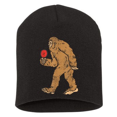 Bigfoot Sasquatch Table Tennis Ping Pong Player King Short Acrylic Beanie