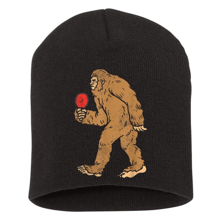 Bigfoot Sasquatch Table Tennis Ping Pong Player King Short Acrylic Beanie